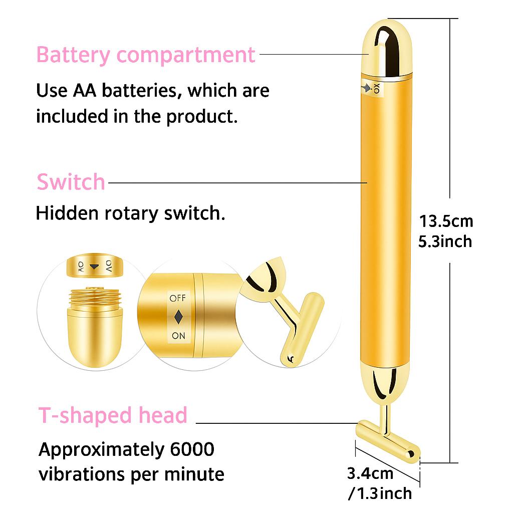 Ecliora LuxeGlow™ 24K Gold Facial Massager