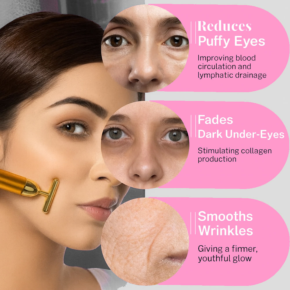 Ecliora LuxeGlow™ 24K Gold Facial Massager