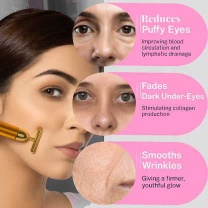 Ecliora LuxeGlow™ 24K Gold Facial Massager