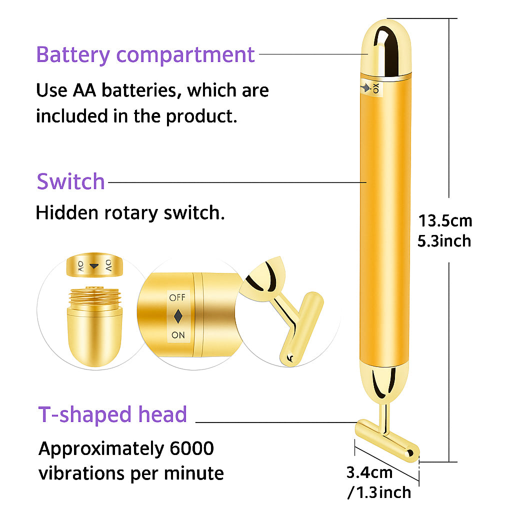 Ecliora LuxeGlow™ 24K Gold Energy Roller